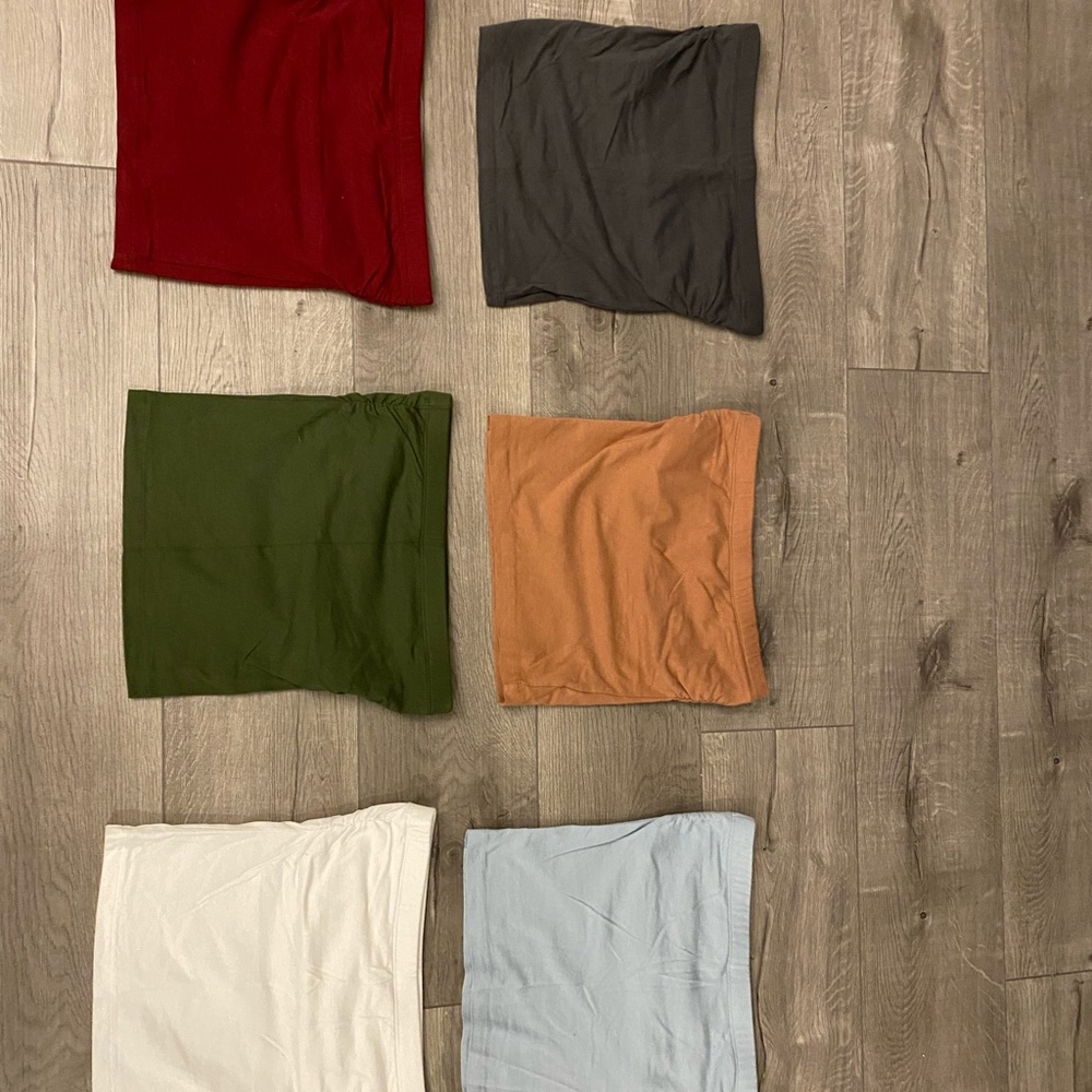 Basic cami tube tops, solid colors, size medium